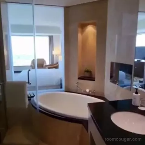 Deluxe Corner King Room with Panoramic View bathroom picture #9