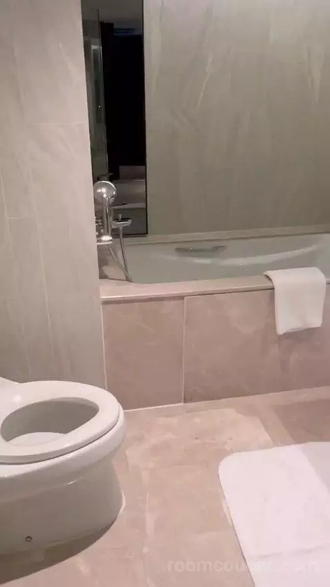 1 King Bed. Executive Lounge Access. Corner, Large 1-Bedroom Suite (#2123) bathroom picture #1