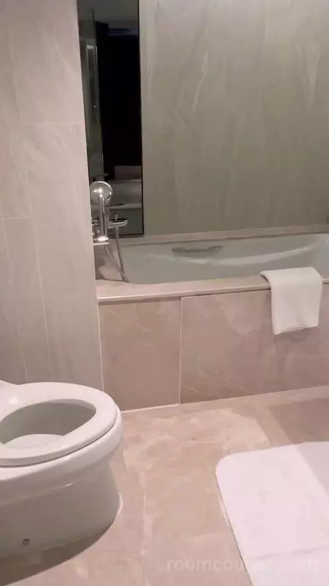 1 King Bed. Executive Lounge Access. Corner, Large 1-Bedroom Suite (#2123) bathroom picture #2