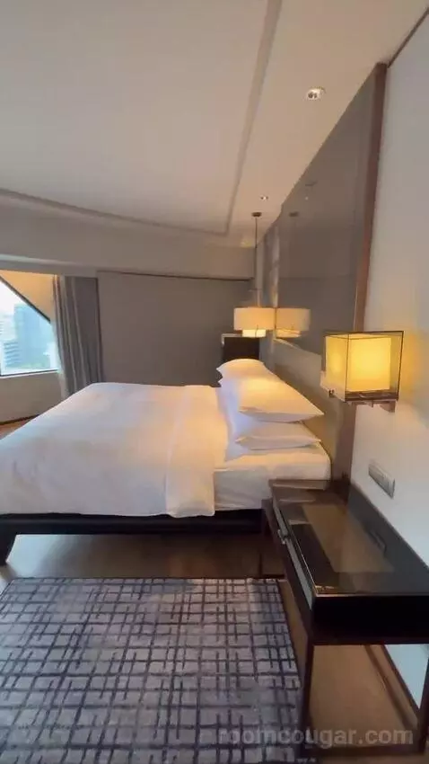 1 King Bed. Executive Lounge Access. Corner, Large 1-Bedroom Suite (#2123) bed picture #6