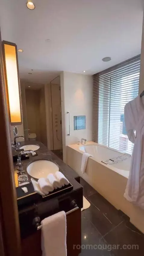 Grand Deluxe, Larger Guest Room, 2 Double, Skyline View, Corner Room bathroom picture #3