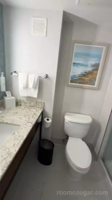 Queen Room with Two Queen Beds and Ocean View (#202) bathroom picture #10