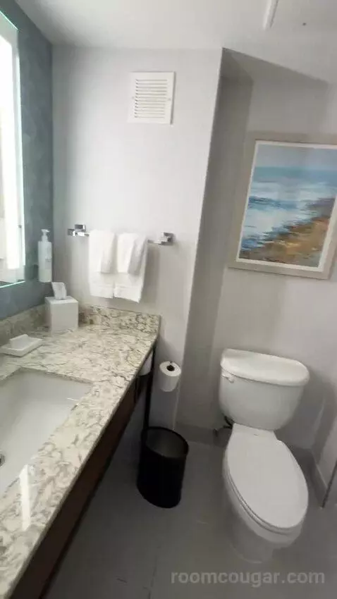 Queen Room with Two Queen Beds and Ocean View (#202) bathroom picture #11