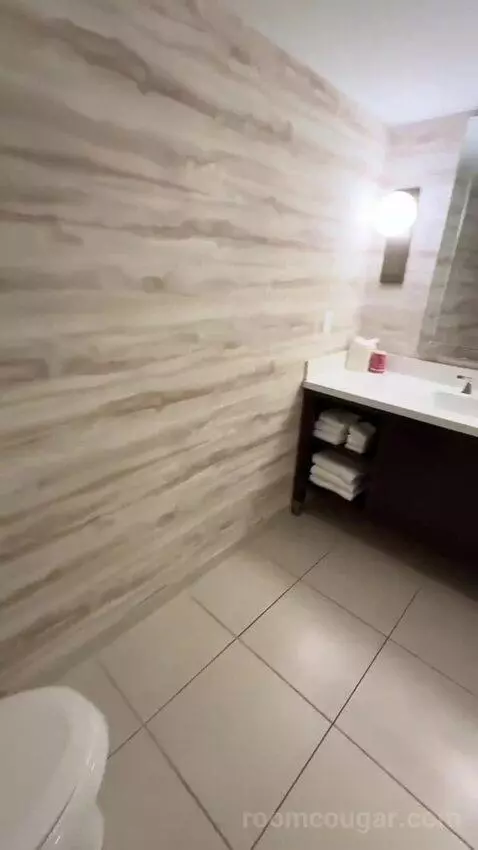 1 King Bed, City View, Corner, Guest Room (#801) bathroom picture #5