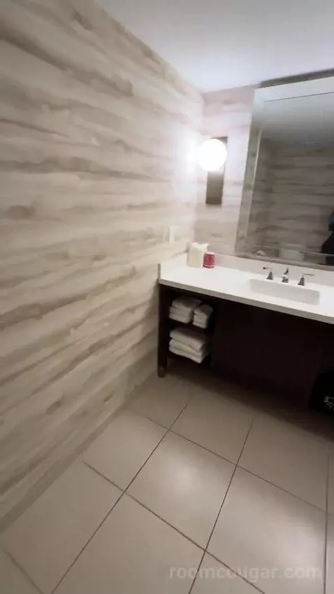 1 King Bed, City View, Corner, Guest Room (#801) bathroom picture #7