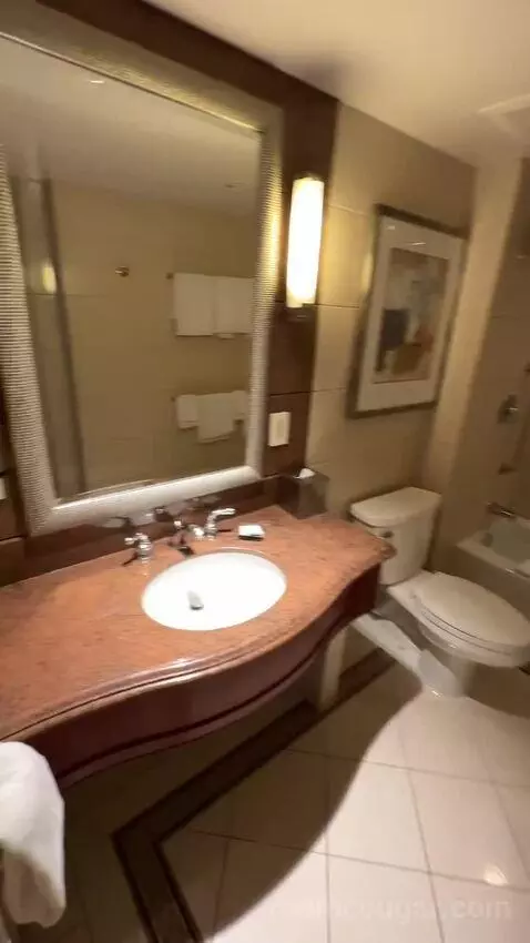 1 Bedroom Junior Suite, 1 King, Some City View, Water View, Corner Room (#1222) bathroom picture #3