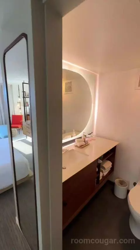 Corner Suite, 1 King Bed, Queen Day Bed, Twin Day Bed, Double Balcony (#1515) bathroom picture #2