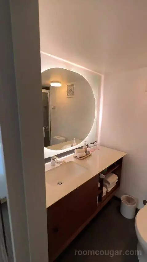 Corner Suite, 1 King Bed, Queen Day Bed, Twin Day Bed, Double Balcony (#1515) bathroom picture #4