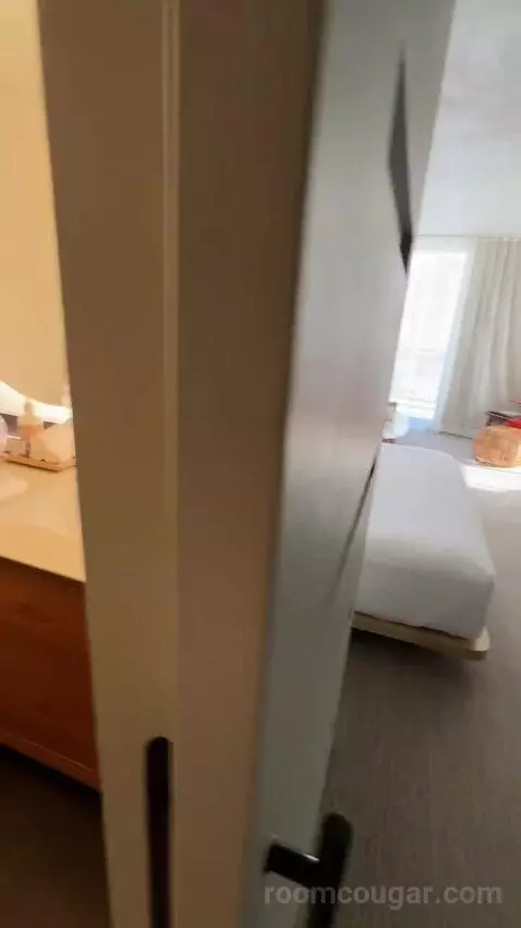 Corner Suite, 1 King Bed, Twin Day Bed, Double Balcony (#1214) bathroom picture #1
