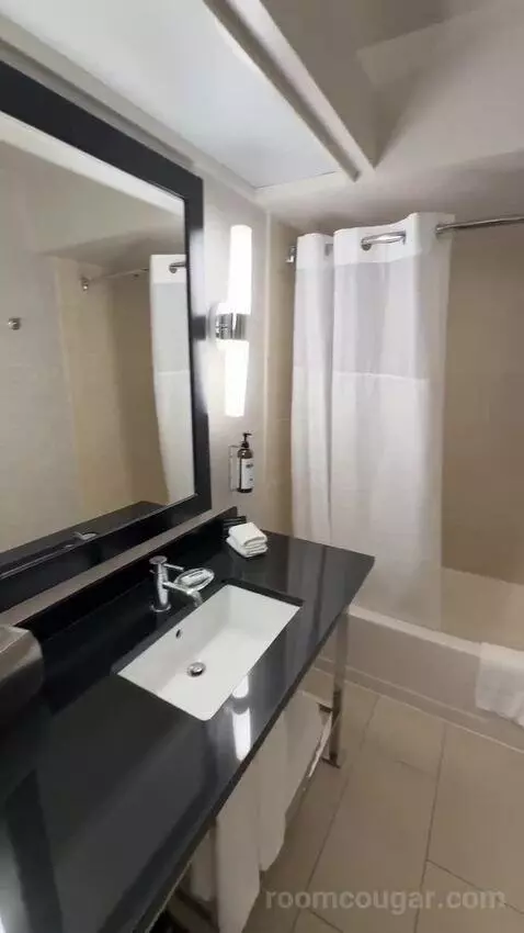 Queen Room with Two Queen Beds and Ocean View (#704) bathroom picture #7
