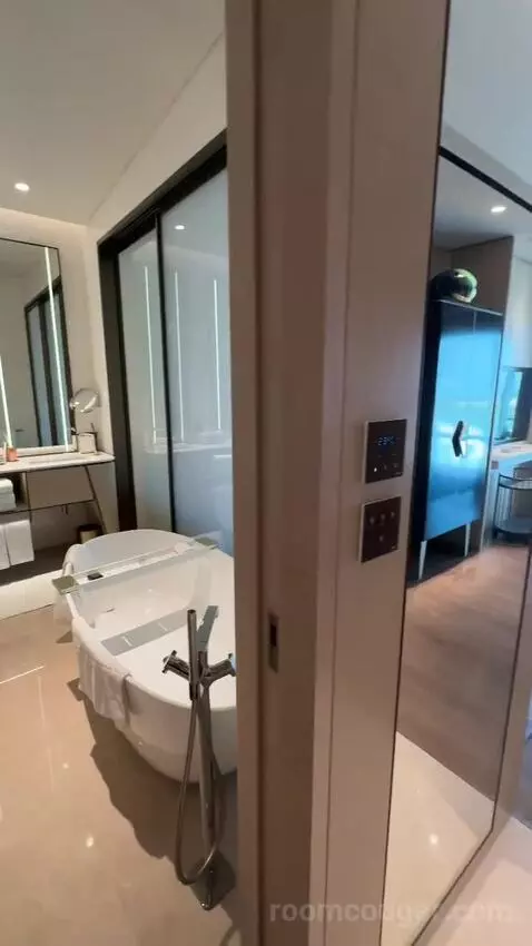 Deluxe Double Room with Two Double Beds and City View (#238) bathroom picture #2