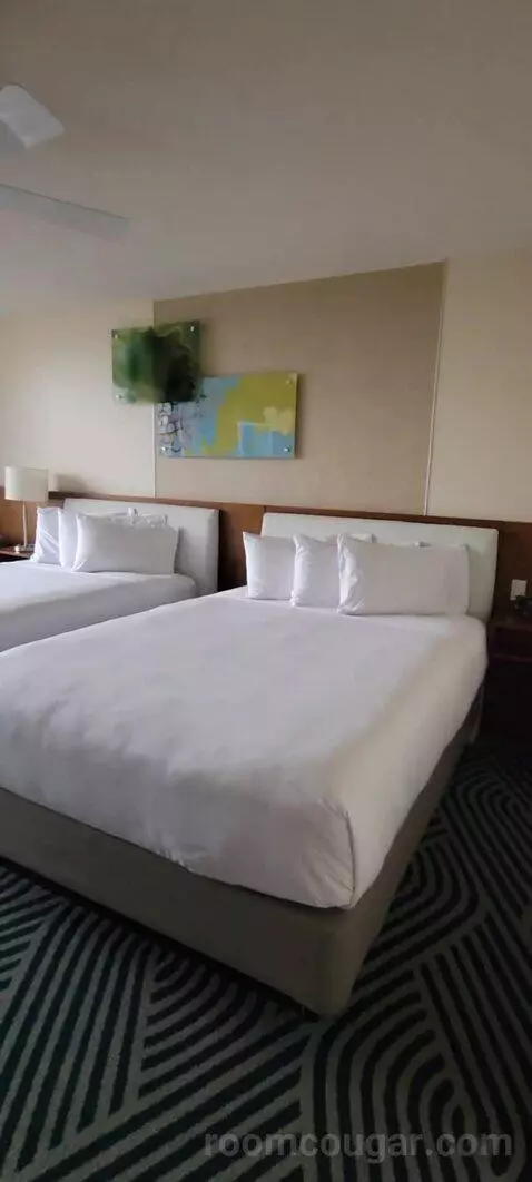Double Room with Two Double Beds and Lake View bed picture #6