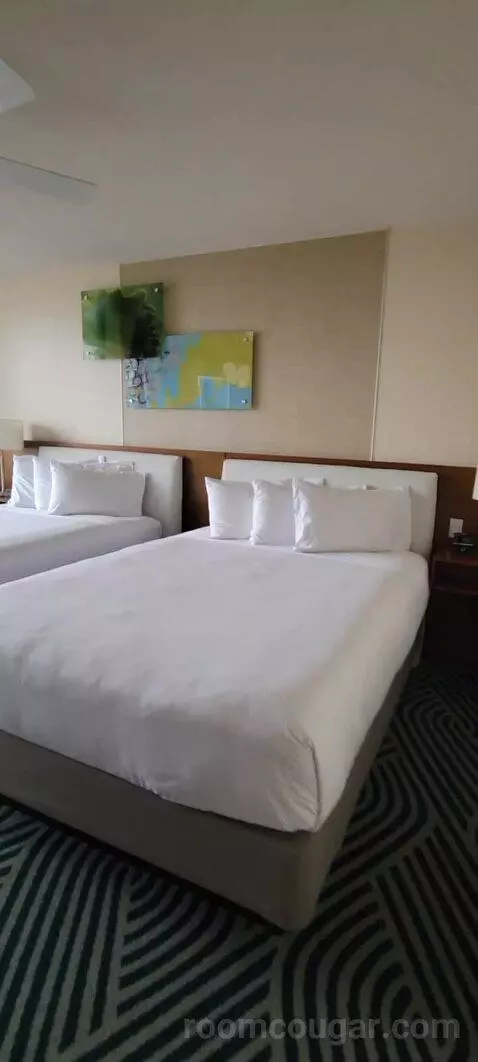 Double Room with Two Double Beds and Lake View bed picture #8