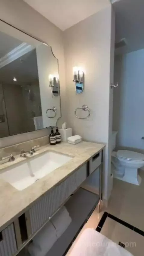 Deluxe Suite with Two Queen Beds - Limited View (#334) bathroom picture #12