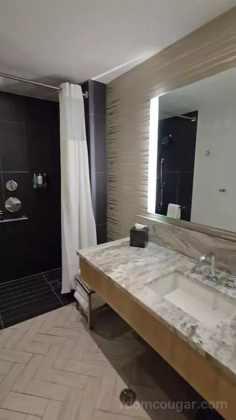 One-Bedroom King Suite with Sofa Bed - High Floor/City View (#625) bathroom picture #5