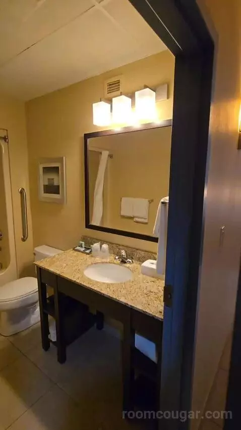 Dining Area | Two Queen Beds (#344) bathroom picture #1