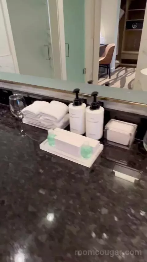 One-Bedroom King Suite with Strip View - Hearing Access (#18208) bathroom picture #5