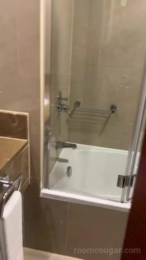 Classic Twin Room with Balcony - Complimentary Shuttle Service To Dubai Mall and Kite Beach (#0205) bathroom picture #12