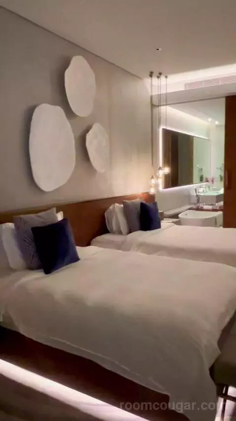 Deluxe Twin Room, Guest Room, 2 Double, Dubai Canal View (#803) bed picture #8