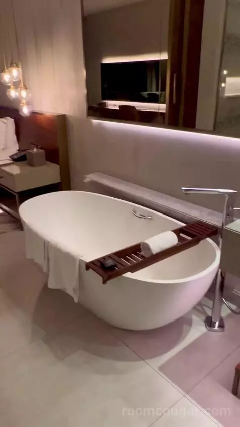 Deluxe Twin Room, Guest Room, 2 Double, Dubai Canal View (#803) bathroom picture #1