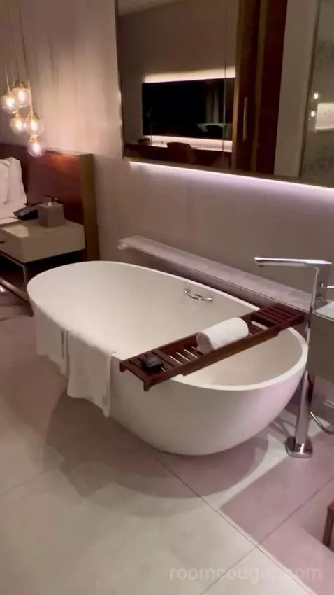 Deluxe Twin Room, Guest Room, 2 Double, Dubai Canal View (#803) bathroom picture #2